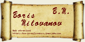 Boris Milovanov vizit kartica